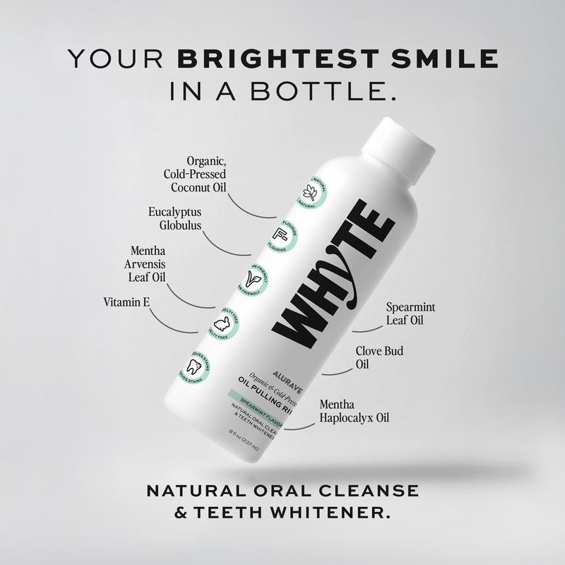 Aluravé Whyte™ Spearmint Oil Pulling Rinse